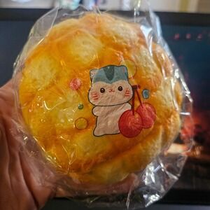 Poli Squishies Hamster Jumbo Squishy Fruity Melon Bread Bun Slow Rising New